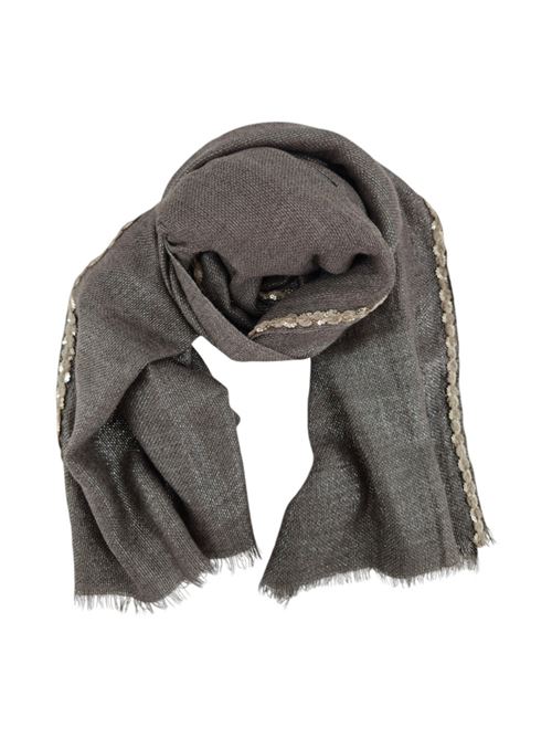 sciarpa donna grigio con lurex Gaynor Bongard | LUCILLATAUPE